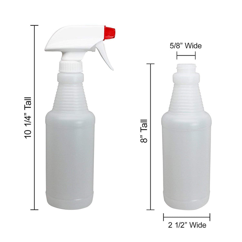 Pinnacle Mercantile Plastic Spray Bottles Leak Proof Technology Empty 16 oz Value Pack of 12 Made In USA 16 Oz, 12 Pack