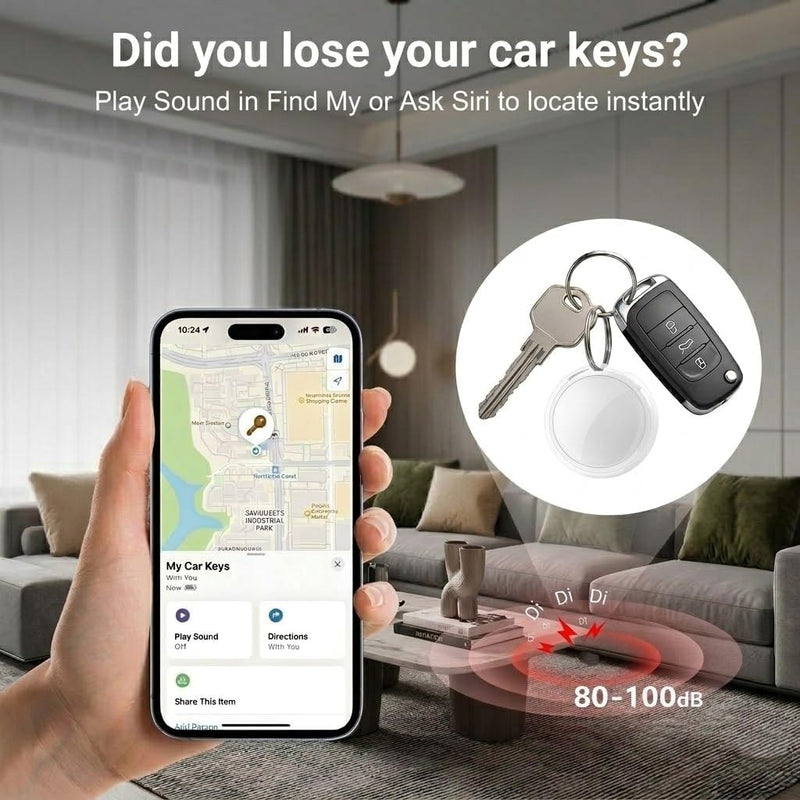 GPS Tracker for Vehicles Car Tracker Device for Apple Find My iOS Only | Undetectable Hidden Waterproof Worldwide Real-Time Tracking for Cars No Subscription No Monthly Fee Replaceable Battery
