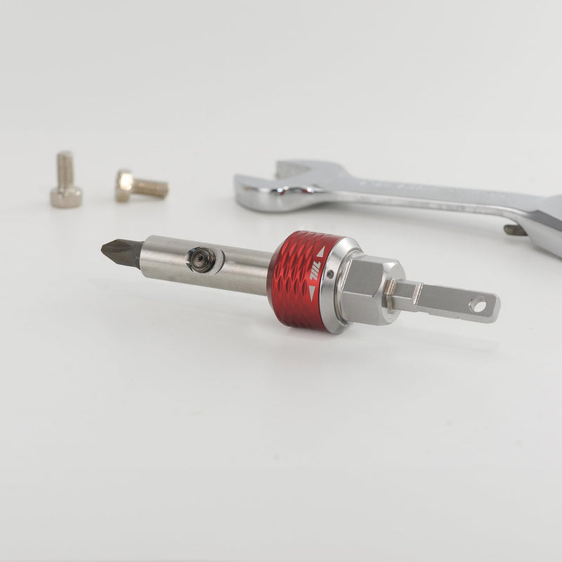 711L Inline Ratchet Driver FL - Compatible with Leatherman Multitools, Standard 1/4 inch Handles, 14mm Socket - for High Torque Heavy Duty Use