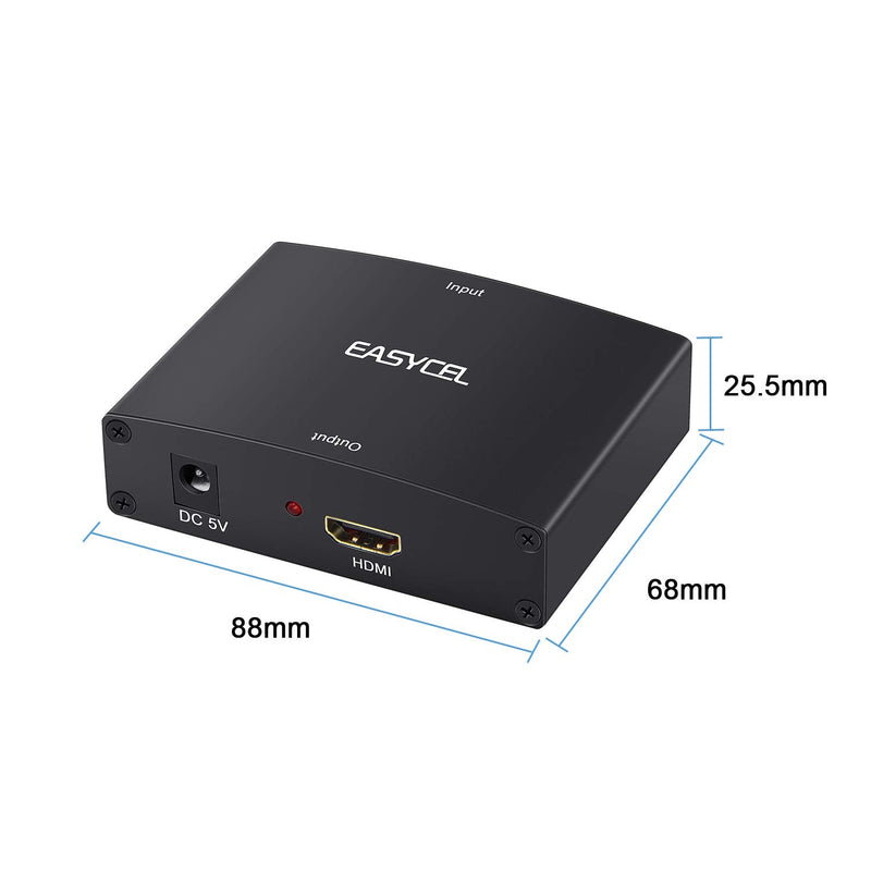 Component to HDMI Converter with 1.2 Meter HD Cable, 1080P 5RCA YPbPr to HDMI Converter