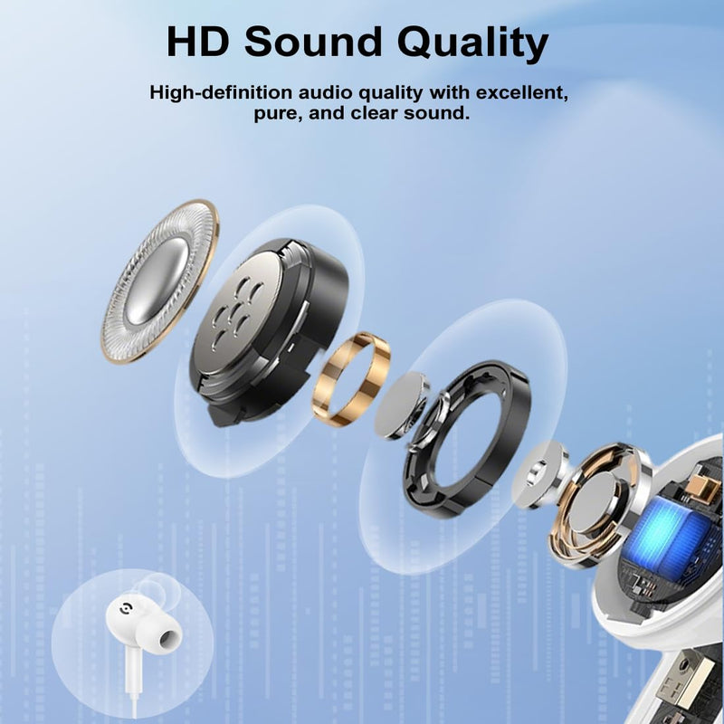 USB C Headphones for iPhone 17/16/15 Pro Max USB C Wired Earbuds with Mic | 2 Pack Type C Earphones Volume Control & Noise Cancelling In-Ear Earbuds Wired for Samsung Galaxy S25/S24 iPad Pro MacBook