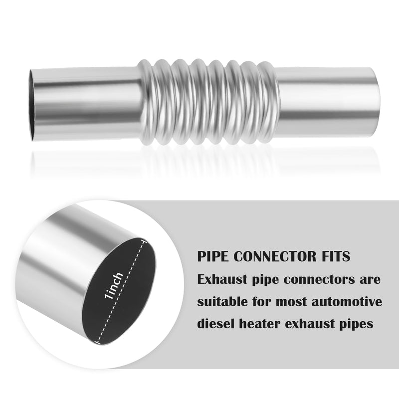 Universal Car Accessories Exhaust Connector Kit - Elbow/Straight Pipe Exhaust Flex Pipe for Diesel Air Heater Straight