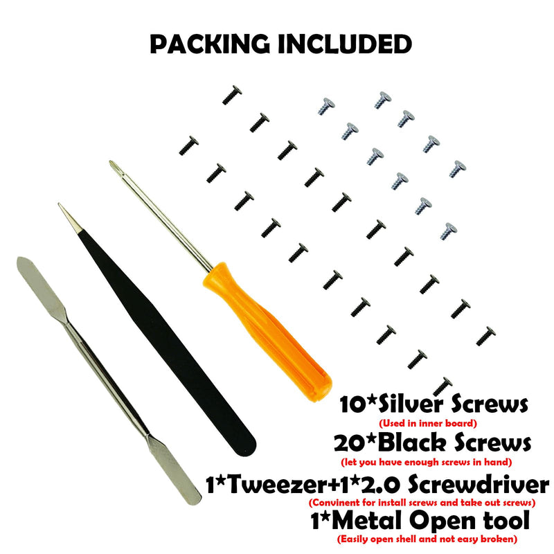 CTHTBZ 30PCS Replacement Screws for PS4 Controller, Accessories Screwdriver Tweezer Tool Repair Kit for Playstation4 PS4 Pro Slim