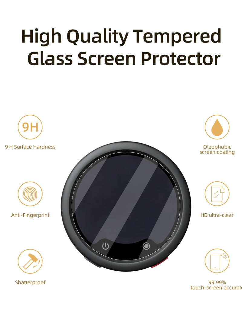 Screen Protector Compatible with for Insta 360 Mic Pro, 2Pack Tempered Glass for Transmitter + 4Pack Tempered Glass for Receiver, HD Clear Protective Film, Scratch Resistant, Bubble Free