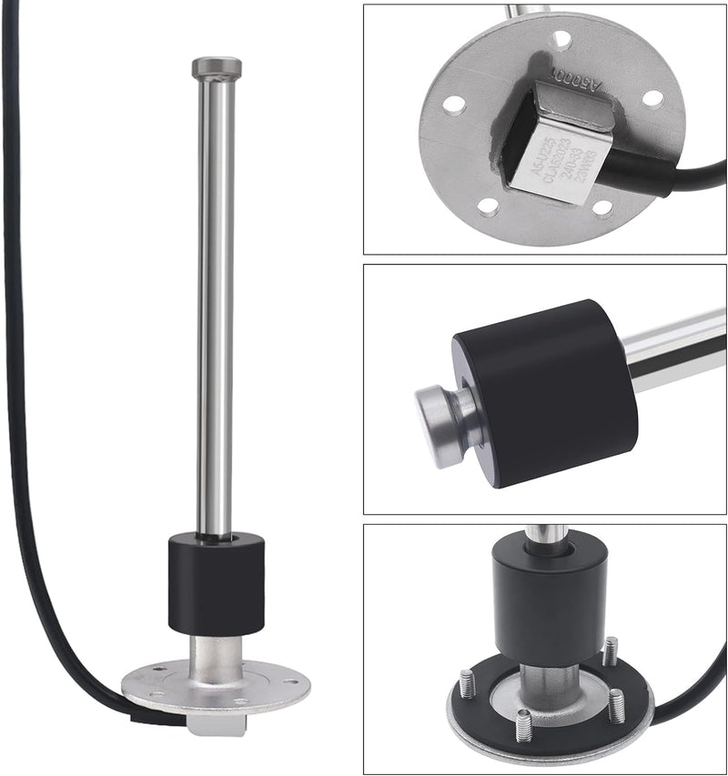Geloo 240-33ohms 6" Marine Sending Units Boat Fuel Sending Unit Fuel Gas Tank Sender Fuel Sending Unit Fuel Level Gauge Sensor Water Gauge Sensor Gas Tank Sender (150mm) for Water Fuel Level Gauge 150MM-6inch 240-33ohm