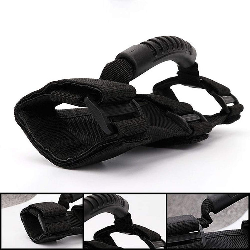 JeCar Roll Bar Grab Handles Grip Handle for Jeep Wrangler CJ YJ TJ JK JK JL JLU JT Sports Sahara Freedom Rubicon & Unlimited 1955-2020 4Pcs (Black) Black