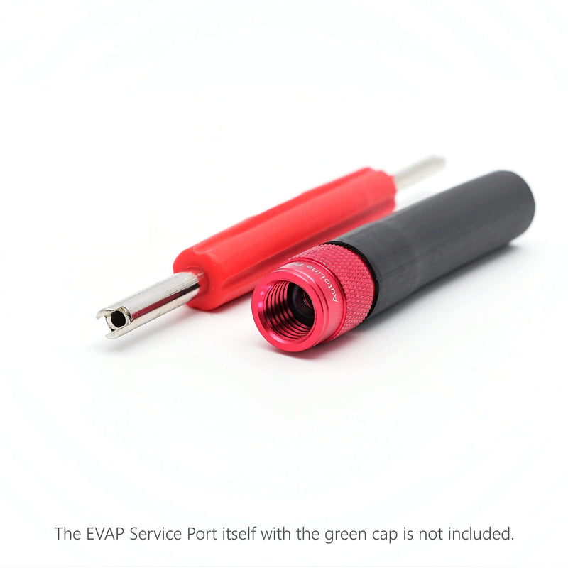 AutoLine Pro EVAP Service Port Adapter Adaptor Connector Kit w/Valve Removal Tool Smoke Leak Tester Red