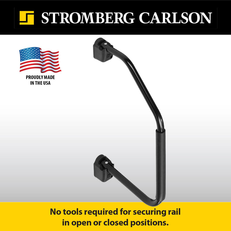 Stromberg Carlson AM-800 Lend A Hand Assist Rail - RVs & Trailers Wall Mount Handrail, RV Door Handle, Ideal for RVs & Trailers, Camper Entry Door Handle, Black Finish, 27" Long x 15.5" Depth