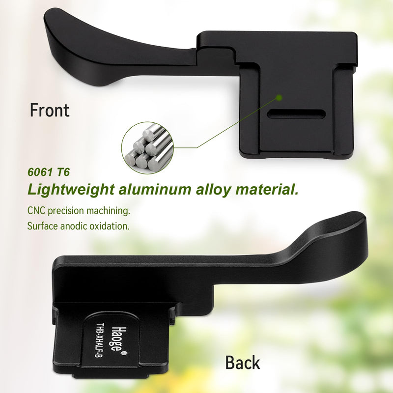 Haoge Metal Thumb Up Grip for Fujifilm X Half Camera Digital Accessories XHALF Hot Shoe Thumb Up Rest Support Handgrip Black THB-XHALF-B