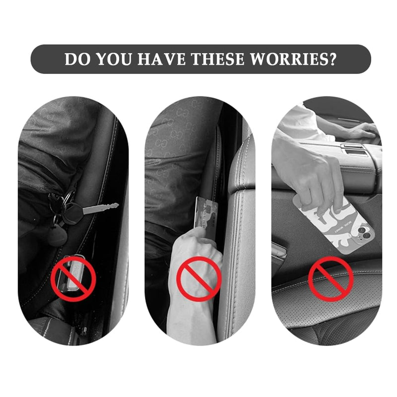 Super Flexible Car Seat Gap Filler,Durable Car Organizer Between Seats for Tightly Filling Seat Gaps,Universal CCar Side Seat Gap Filler CCar Accessories for Women & Men (Gray/2PCS)… Gray