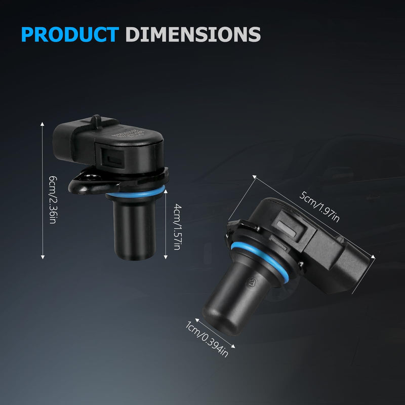 OTO-K Camshaft Position Sensor Compatible with Kia Sorento Sedona Borrego Amanti,Hyundai Sonata Santa Fe Genesis Coupe Azera Veracruz Entourage,Replace#PC754 1800584 907826,Set of 2 PC754