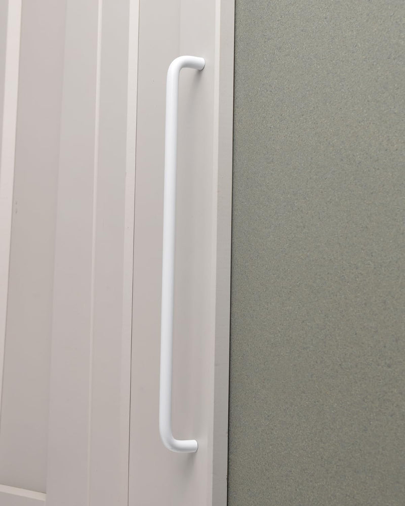 5 Pack White Kitchen Cabinet Handles 12.6 Inch Hole Center Long Handle Wardrobe Pulls Drawer Bathroom Cabinet Handles Bedroom Closet Door Pulls (5, Bright White, 12.6 Inch(320mm)) 12.6 Inch(320mm) 5