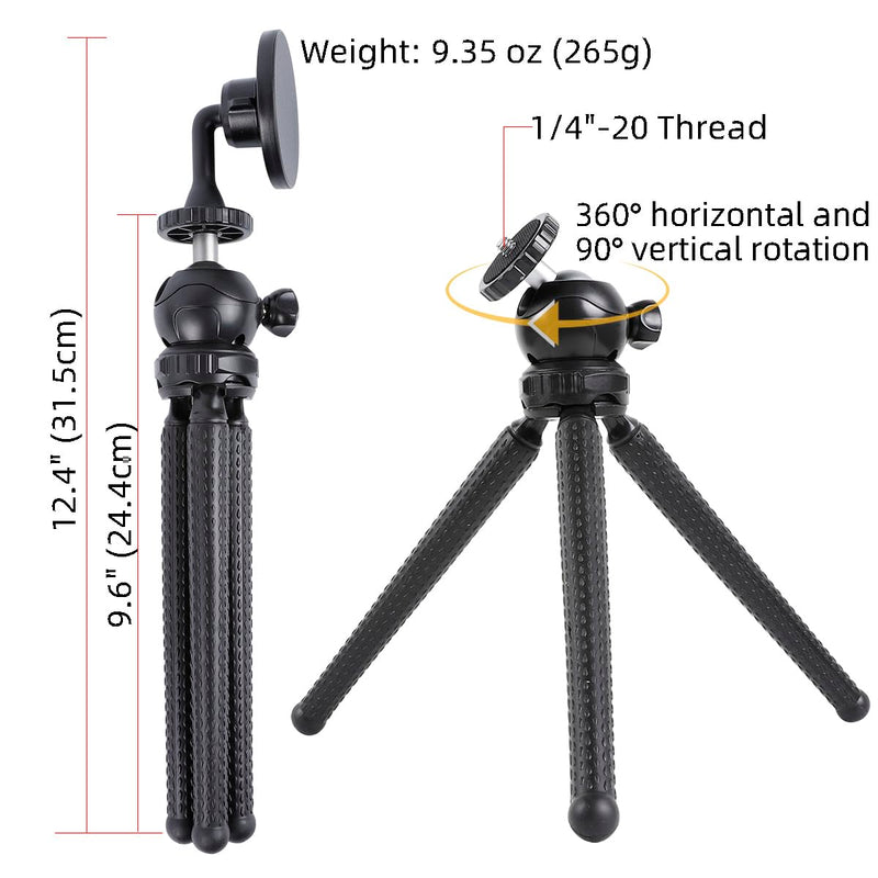 Tripod for iPhone, Flexible Phone Tripod Stand with Wireless Remote Compatible with Magsafe, Mini Magnetic Tripod Mount for iPhone 15 Plus Pro Max 14 13 12 Series