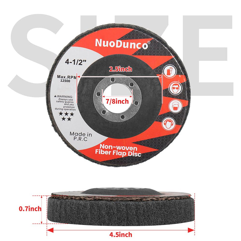 15Pcs 180# 320# 600# Scour Flap Disc 4 1/2 Inch Angle Grinder Attachment for Metal & Wood Scouring Pads Polishing Wheel Sanding Disc Paint Rust Remover Green/Maroon/Gray 180/320/600 Grit - 15Pcs