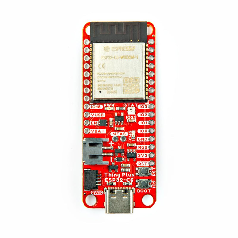 SparkFun Thing Plus - ESP32-C6, ESP32-C6 WROOM-1-N16 module with wireless capabilities and a single core Microprocessor, USB-C and SD, Dimensions: 2.55" x 0.9"