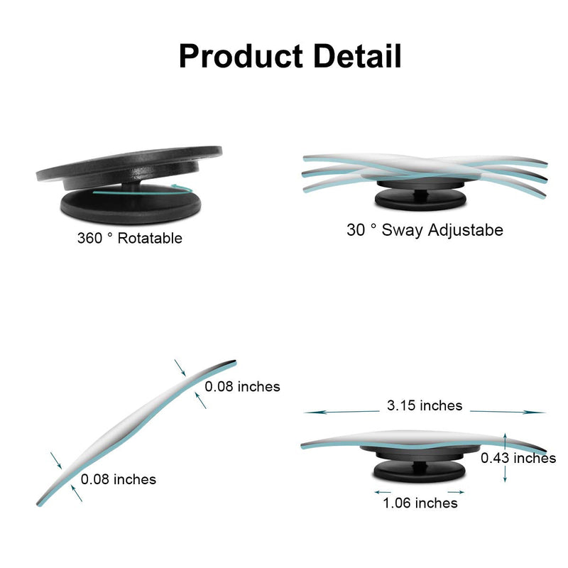 POMFW Blind Spot Mirror, 2 inch Rearview Convex Side Mirrors for Cars SUV Truck Van Stick on 3M Adhesive, Rear View HD Glass Frameless Sway Rotate adjustable Wide Angle 2PCS (Fanshaped) Fanshaped