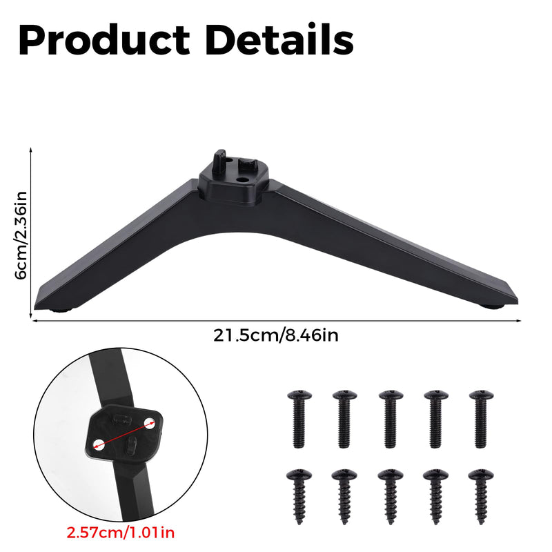 2pcs TV Base Stand Legs Replacement Compatible with Hisense, ABS No-Drill TV Feet Bracket for Hisense Smart LED TVs 32-Inch 40-Inch & 43-Inch with Screws (Black)