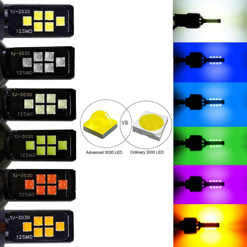 SOCAL-LED LIGHTING 3156 3157 Purple LED Turn Signal Bulb Advanced 3030 SMD Bright Colorful DRL Brake Lamp Parking Tail Light, Pack of 2 3157 (T25)
