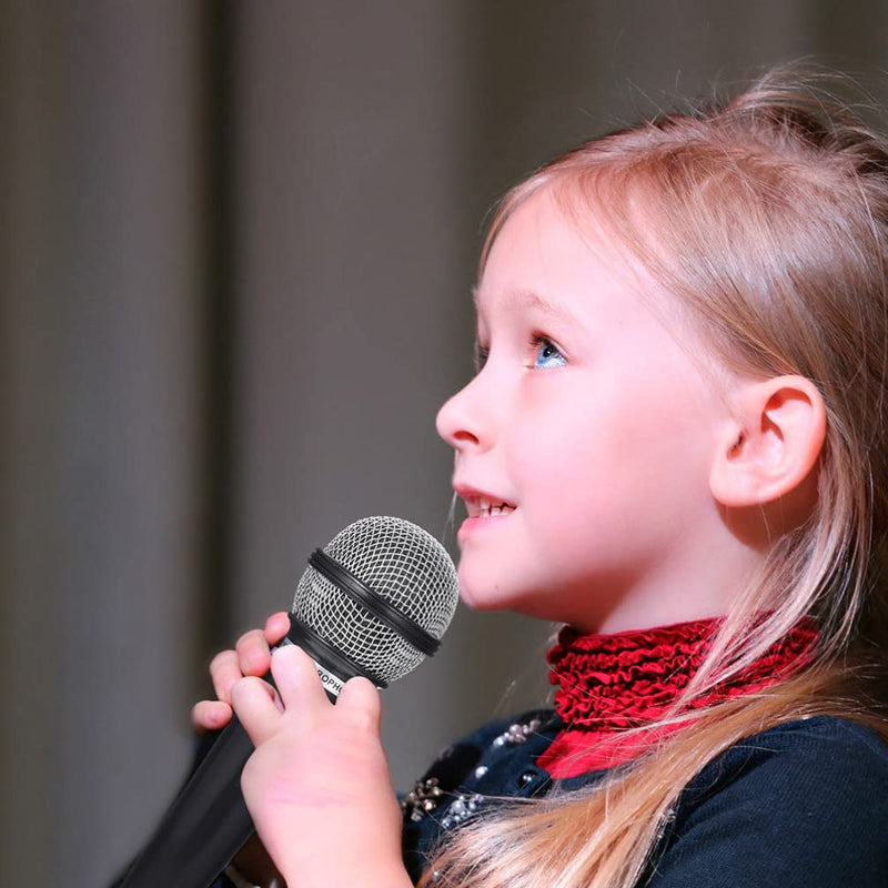 NUOBESTY Fake Microphone for Kids Handheld Microphone Prop Plastic Mics Pretend Toys for Karaoke Costume Prop Halloween Party Favors 16Pcs