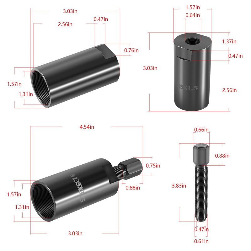 35mm Flywheel Puller Remover Bolt Tool M35 X 1.5 R.H. for Yamaha Big Bear 350 400 660 Raptor 350 700 700R Grizzly 350 400 450 550 660 700 Kodiak 400 450 Rhino 450 660 Rotor