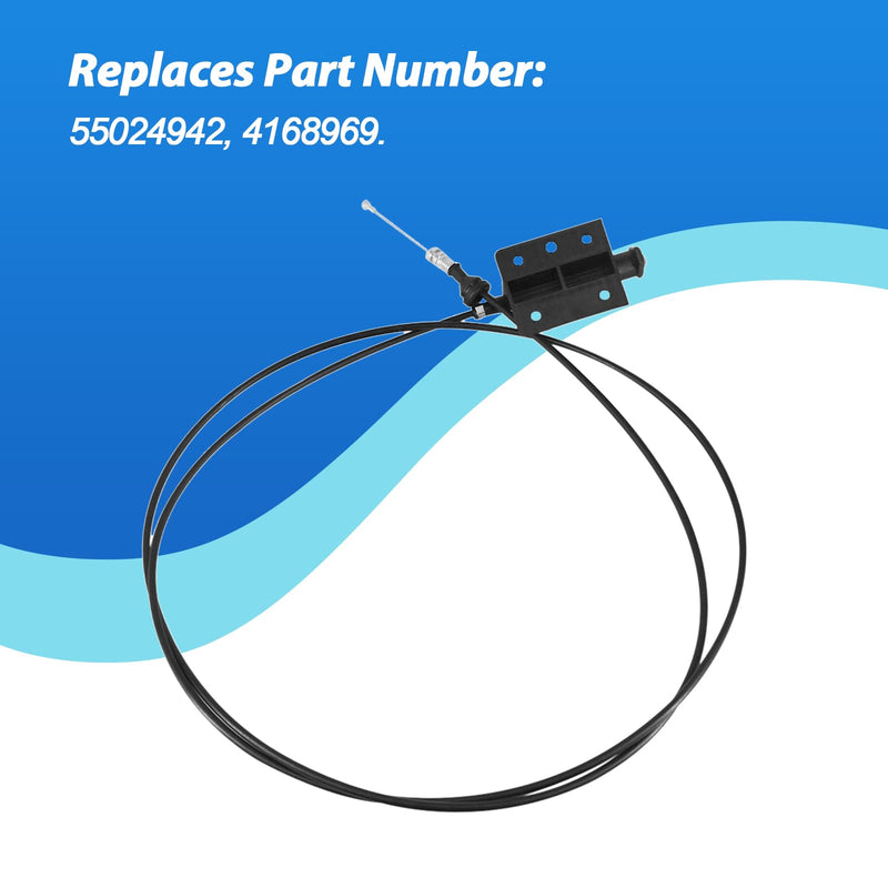 Hood Release Cable Fits for 1981-1993 D150 D250 W150 W250 Ramcharger 1984-1989 W100 55024942 4168969
