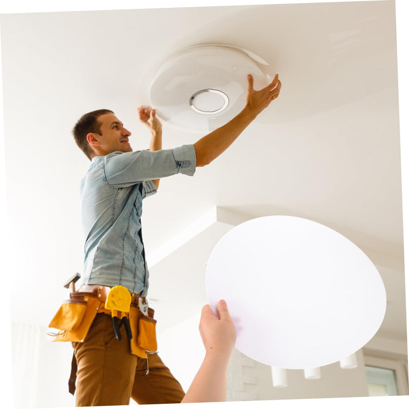 2pcs Acrylic Lamp Diffuser Covers for Ceiling Light 39.5cm Diameter 1mm Thick White Lampshade Shade Diffusers for Soft Light, Downlight, and DIY Lamp Accessories