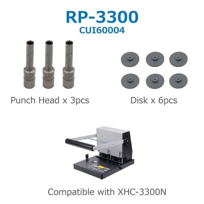CARL RP-3300 Replacement Punch Kit for The XHC-3300, 9/32-Inch Diameter, Gray