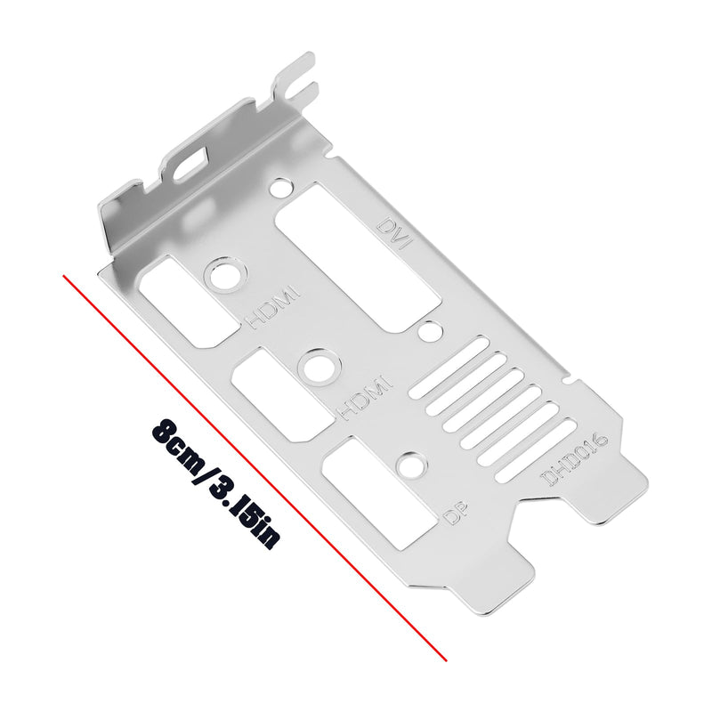 Half Height GPU PCI Slot IO Bracket 8 cm Compatible with Gigabyte GTX 750 1050 1050 Ti 1650