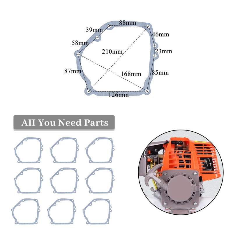 10Pcs/lot Crank Case Gasket Fit Honda GX160 GX200 GX 200 160 168F 170F 5.5HP 6.5HP 4-Cycle Gasoline Small Engine Generator Parts