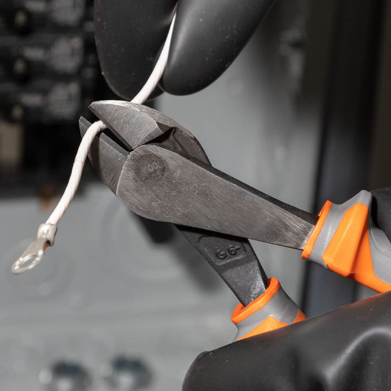 Klein Tools 2288RINS 1000V Insulated Diagonal Cutter Pliers, Made in USA, High Leverage Design, Induction Hardened Knives, 8-Inch 1-Piece 4-Piece Kit