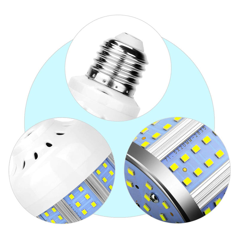 2 Pack 280W Equivalent LED Corn Light Bulb, 4000 Lumen 6500K Cool White Daylight 40W LED Corn Lamp,E26/E27 Medium Base,for Indoor Outdoor Warehouse Garage Basement Backyard Factory Barn and Many Area 40.0 Watts