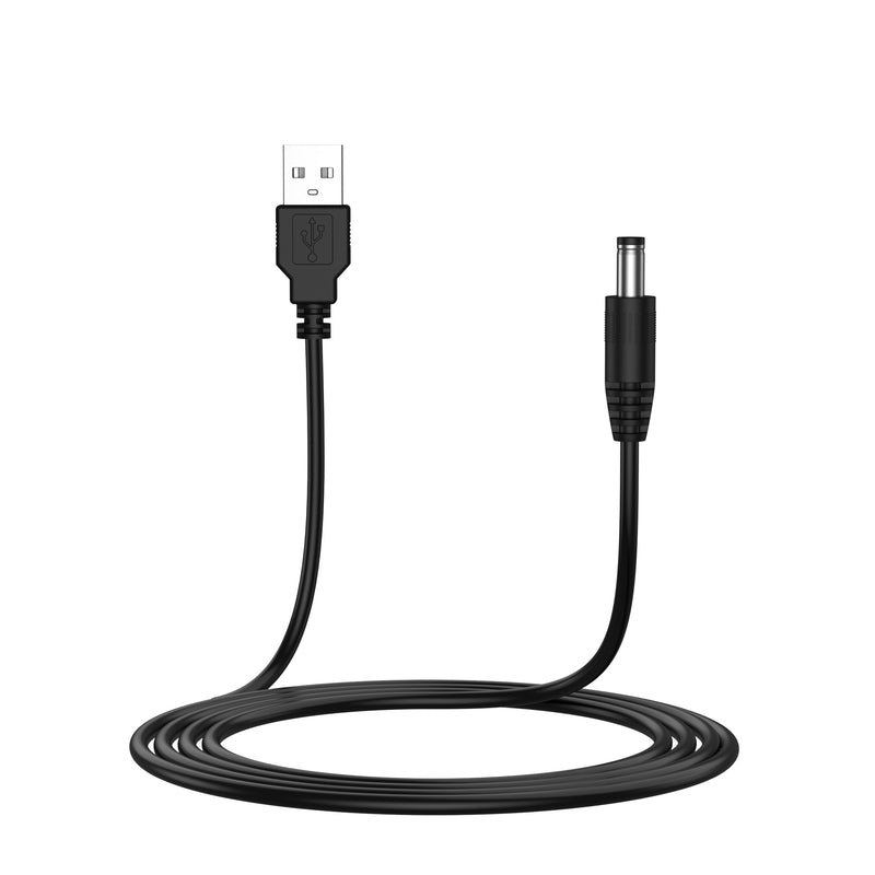 3 Pack USB to DC 5V Power Cord, USB 2.0 A Male to DC 5.5mm x 2.1mm Power Plug Connector Charger Barrel Jack Power Cable