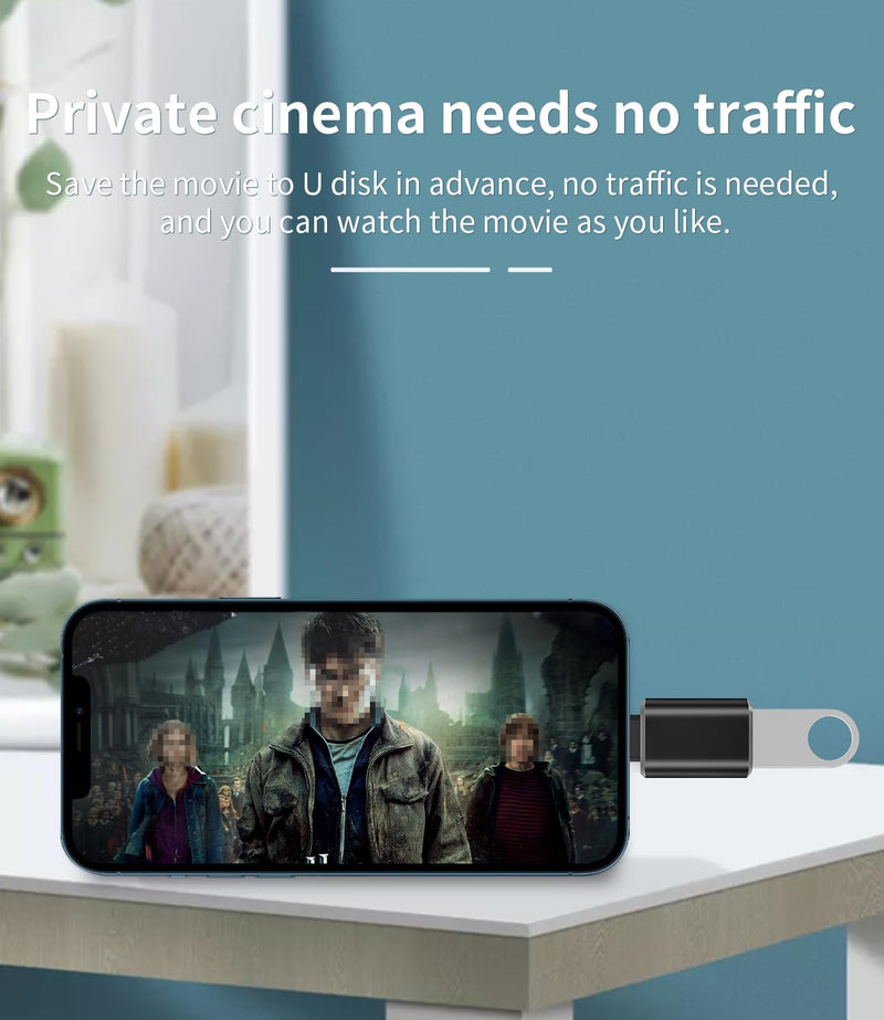Lightning USB Adapter for Apple for iPhone 14 13 12 11 Pro Max 7 8 Plus X SE XS XR for iPad Air OTG USB Port USB Stick Photo Transfer SD Card Reader Mouse Accessories Portable Travel Daily