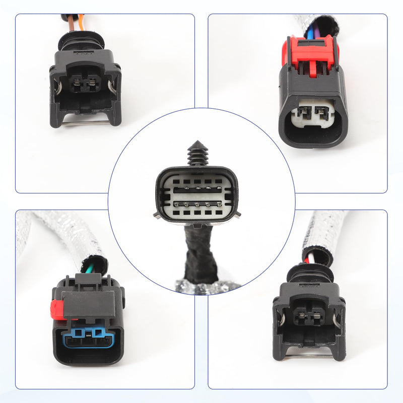 Ignition Knock Detonation Sensor Harness for Wrangler 2012-2016, Ram 1500 2013-2016 3.6L Replace 68085202AD 68085202AB 68085202AC