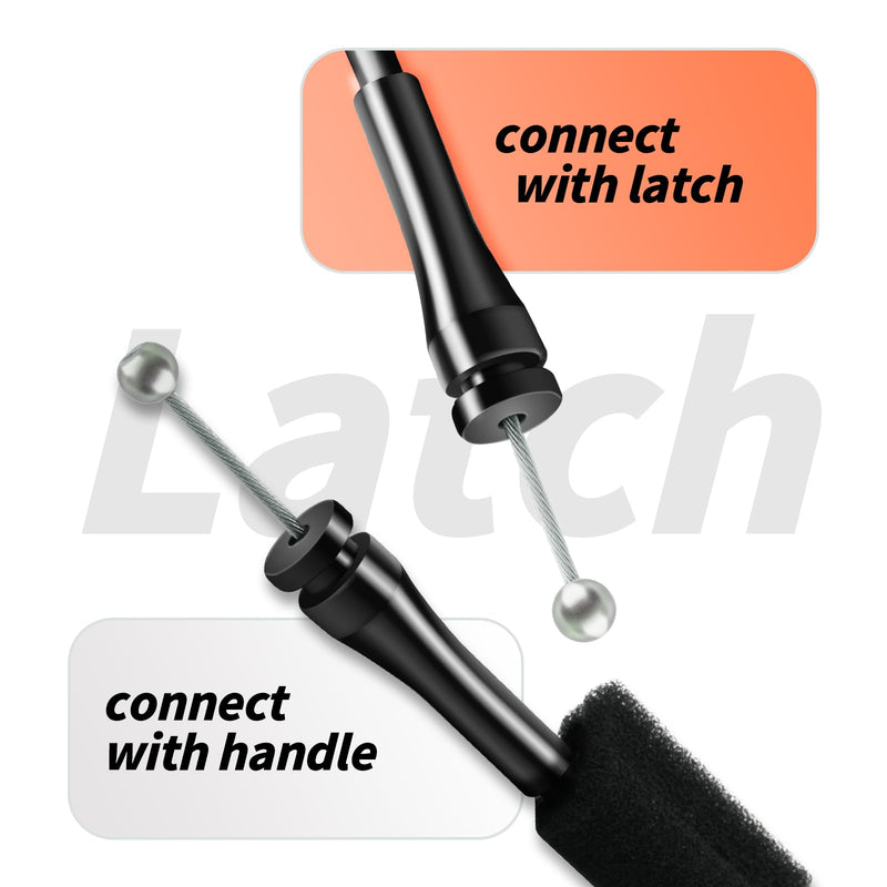 Rear Door Latch Release Cable Left Driver Side, Compatible with Ford E-150 E-250 E-350 E-450 Club Wagon Super Duty, Replaces 8C2Z15431A03A, 6C2Z1543286AA Rear Left & Upper