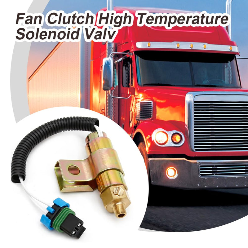A06-26631-000 Car Fan Clutch High Temperature Solenoid Air Valve Replaces A06-26631-000,740420,S-18706, 4810-01-441-0851, S-18232, F224904, 3551-298-C92, 3551-298-C, 740420E (Gold) Gold