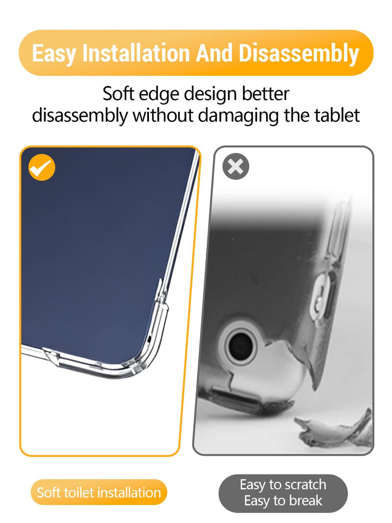 Clear Case for TCL TAB A1 Plus Tablet 12.2 Inch | 9445X Flexible TPU Shockproof Protective Cover with Airbag, Lightweight (Transparent) 12.2 inch (9445X)