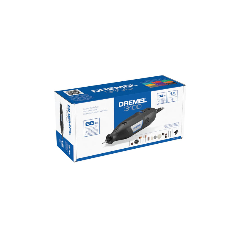 Dremel 3100-1/15 Variable Speed Rotary Tool Kit- 1 Attachment and 15 Accessories, Ideal for a Variety of Crafting and DIY Projects- Cutting, Sanding, Grinding, Polishing, Drilling, and Engraving 16 Piece Kit 16-Piece Kit