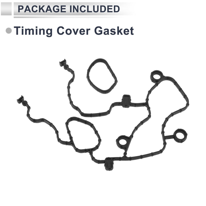 Timing Cover Gasket for Chrysler for Dodge 3.6L V6 Long-lasting Sealing Chain Case Cover Gasket Kit No.68228480AA/68078604AA Rubber 1 Set