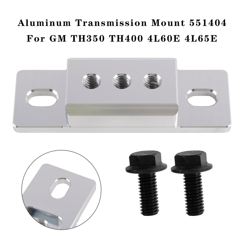 Bruce & Shark Aluminum Transmission Mount 551404 Fit for GM TH350 TH400 700R4 T56, 4L60E 4L65E 4L70E 4L80E 4L85E, 6L80E 6L90E, TR6060 2004R Powerglide Muncie 4 Speed