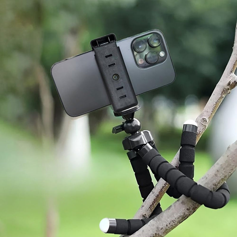 Phone Tripod, Portable and Flexible Tripods with Clip, Cell Phone Tripode Stand for Video Recording