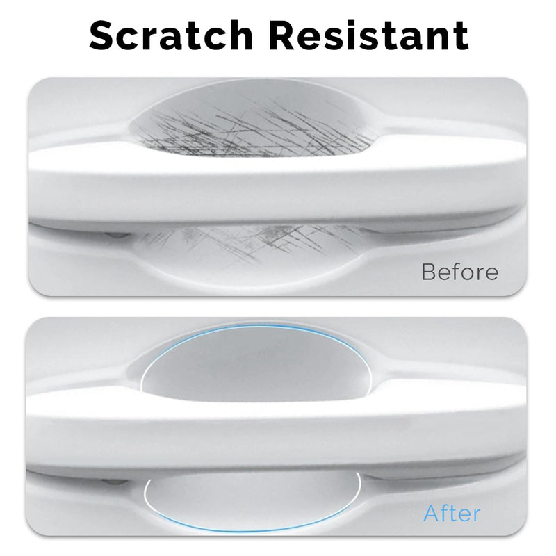 10pcs Clear Car Door Handle Scratch Potector TPU Car Door Sticker Universal Protective Films for Vehicles (Clear)