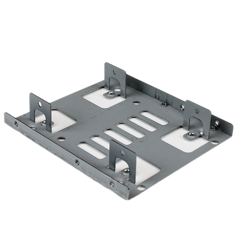 StarTech.com 2.5" to 3.5" SATA Hard Drive Mounting Bracket Kit - Dual SATA SSDs/HDDs Mounting Bracket for Mounting Bay (BRACKET25X2) Steel 1 Count (Pack of 1) 2x2.5" Drive (SATA)