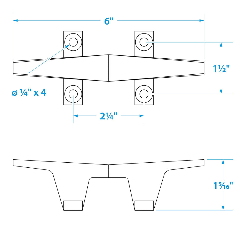 SEACHOICEboating-Deck-Hardware 6 In. Chrome