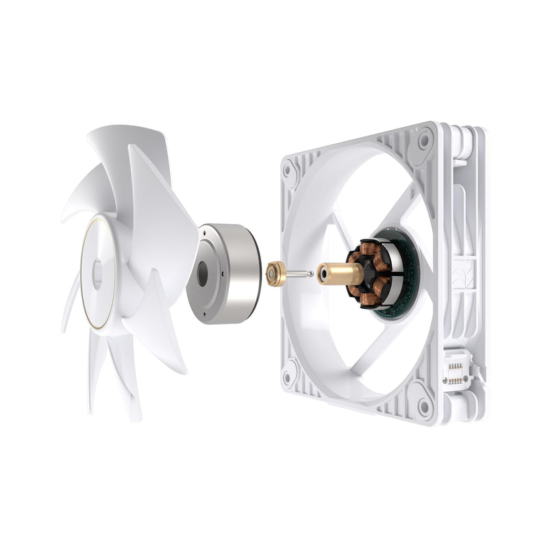 ASUS ProArt PF120 120mm PWM Fan White Edition, 3000RPM, High Airflow/Static Pressure, Daisy-Chain Design 1x 120mm|3000RPM|White