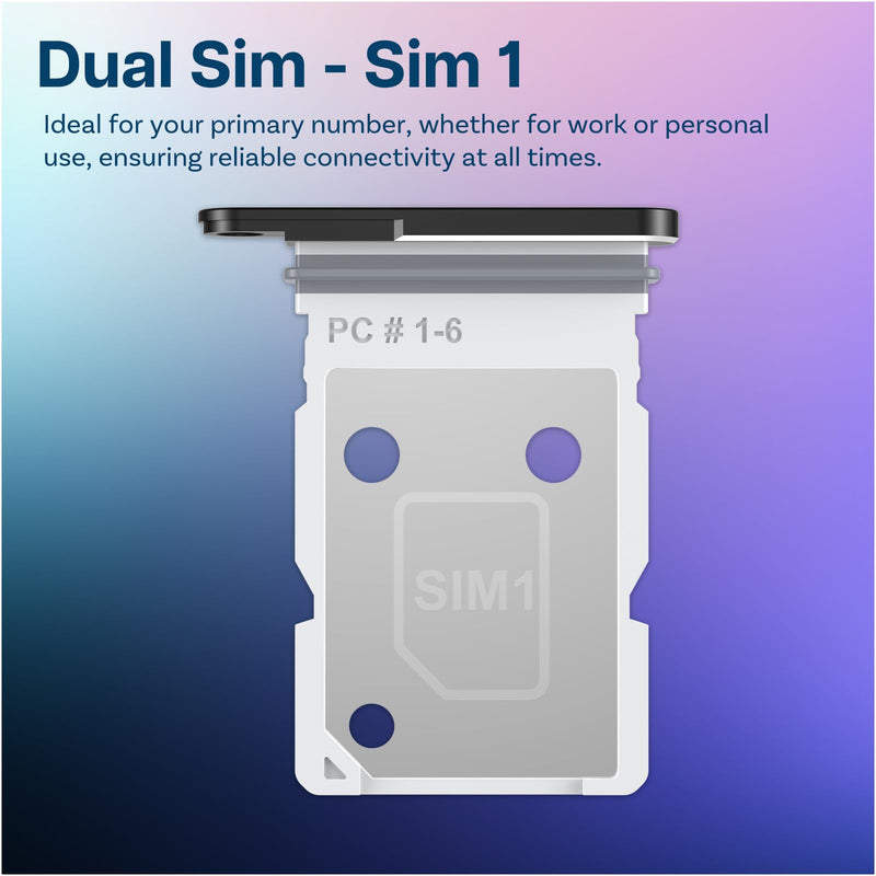 MMOBIEL Dual SIM Card Tray Compatible with Samsung Galaxy S26 Ultra – Slot Tray Holder – Dual SIM Card Holder Replacement – Incl. Removal Tool and Waterproof Rubber Ring - Black