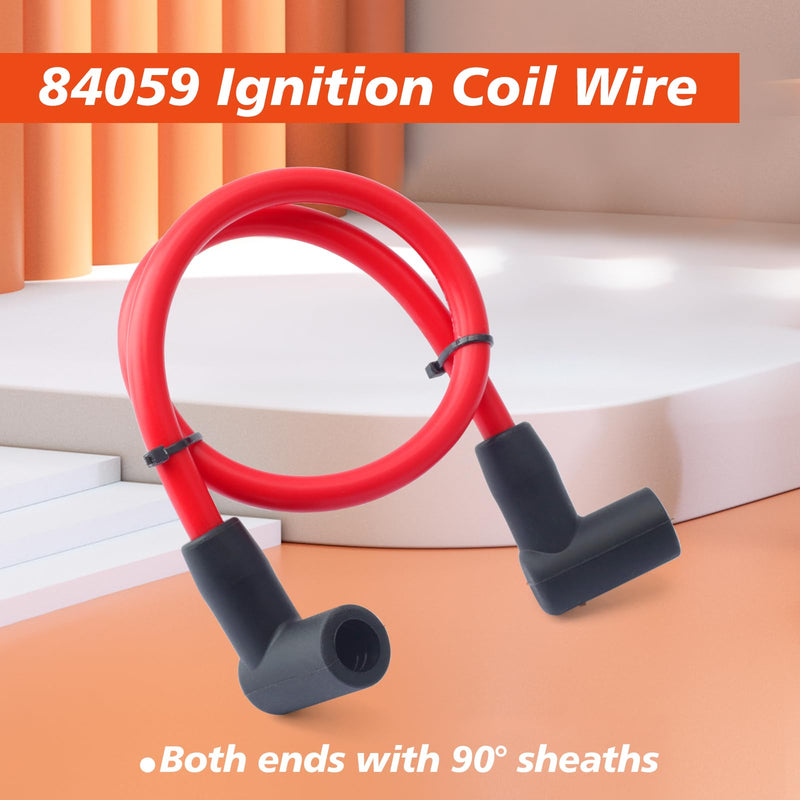 84059 Red 18" 8.5mm 90° Boots Ignition Coil Wire Compatible with an HEI Style Terminal Replacement for Blaster 2 and Blaster 3