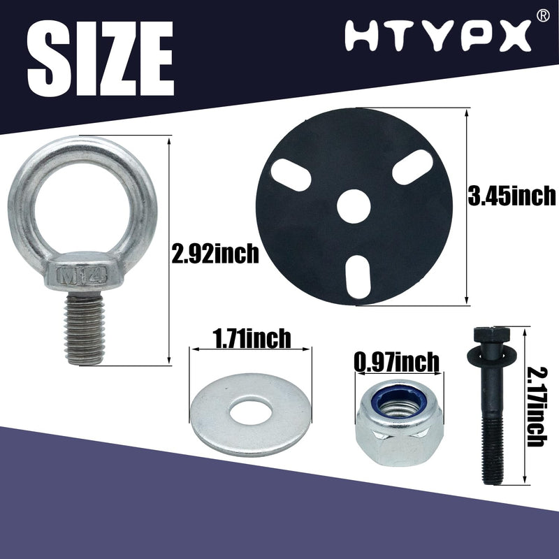 Outboard Lifting Eye for Evinrude/Johnson/BRP/ETEC | Steel, 2,500 lbs cap, saltwater resistant, fits Evinrude G2/ETEC, Johnson, OMC, Mercury, Yamaha