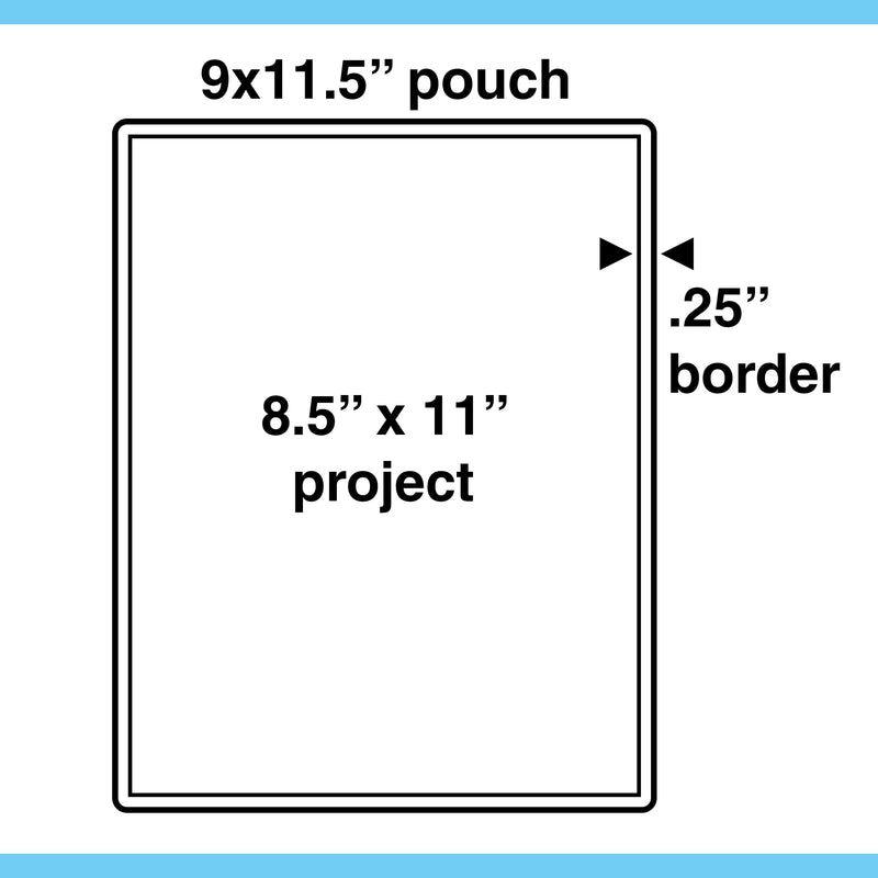 Apache Letter Size Laminating Pouches, 13 Mil, 5 Pack, 9x11.5" | Seals In 10mil Laminator, Holds 8.5x11 Inch Projects, Thermal Laminating Sheets, Clear, Round Corners, Elite Specialty Line