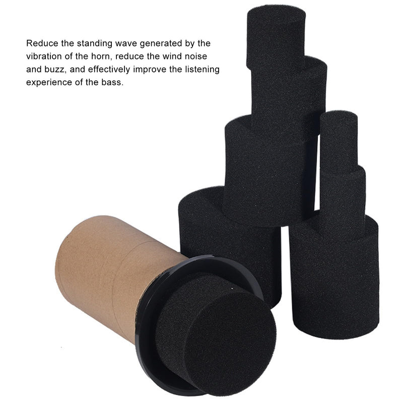 Tangxi Speaker Port Tube Sponge, 2Pcs 72mm Dia 60mm Height Sponge Foam Plug for Bass Port, with Air Noise Reduction to Enhance Bass Sound for Speaker Box Cabinet